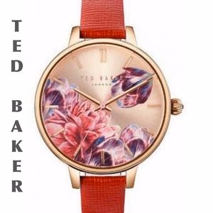 TED BAKER LONDON KATE RG LEATHER STRAP WATCH